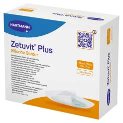 Zetuvit Plus Silicone Border 10x10 cm, 10 St