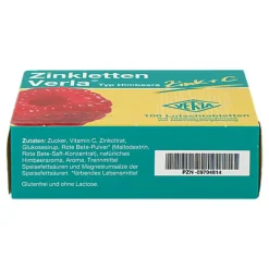 Zinkletten Verla Himbeere Lutschtabletten, 100 St