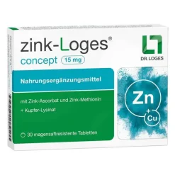 Zink-Loges concept 15 mg magensaftresistent Tabletten, 30 St