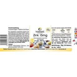 Zink 15 mg Tabletten, 100 St
